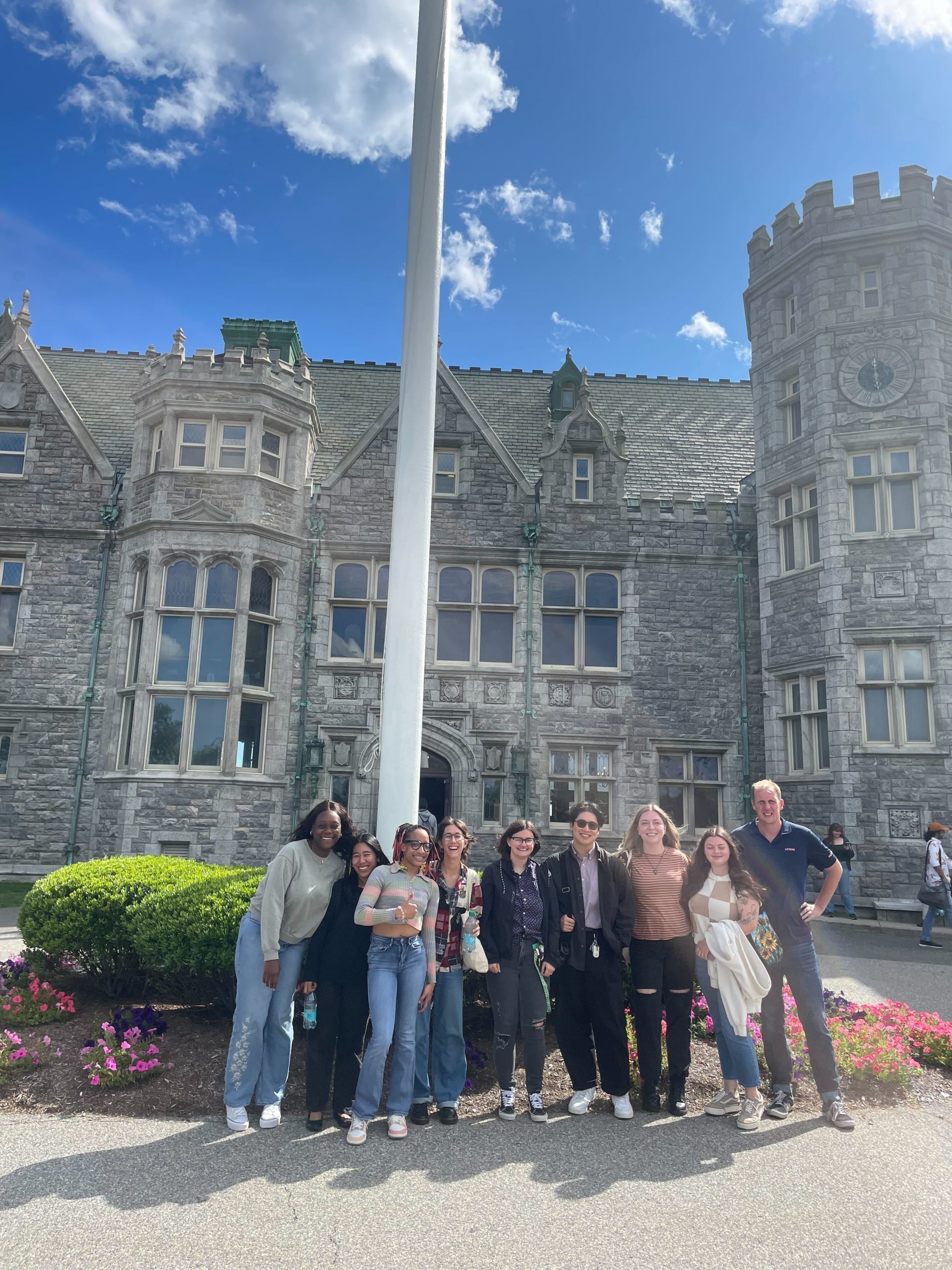 2025 RaMP scholars attending the student and faculty Retreat for the Molecular and Cellular Biology Department at UConn's Avery Point Campus.